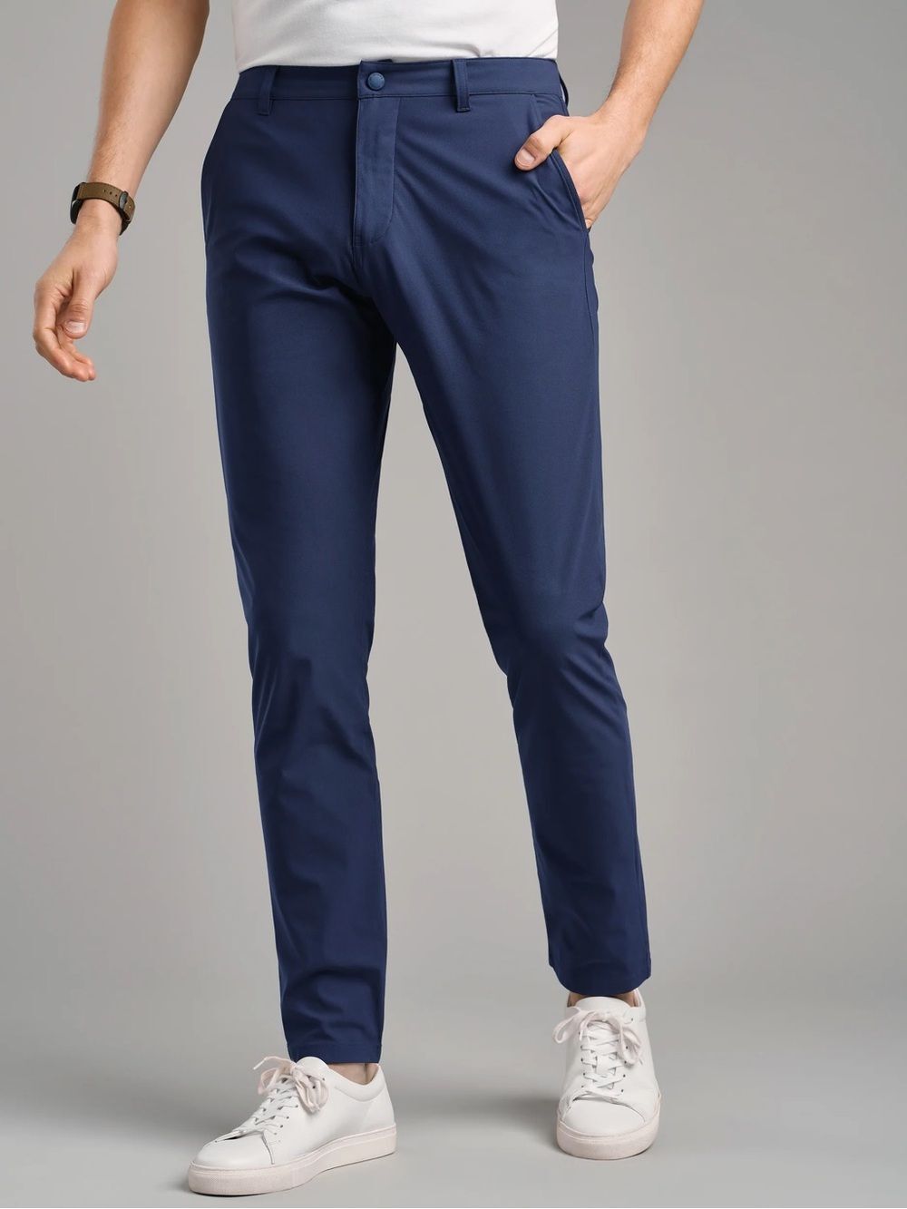 Rhone Commuter Navy Blue Slim Fit Business Casual Pants Pockets Mens 30 x 29